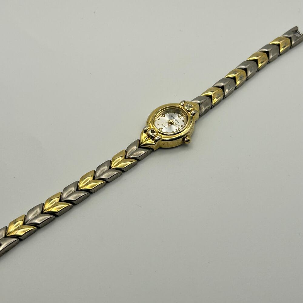 Vintage Sergio Valente Gold Silver Women’s Watch Working New Battery - Picture 5 of 7